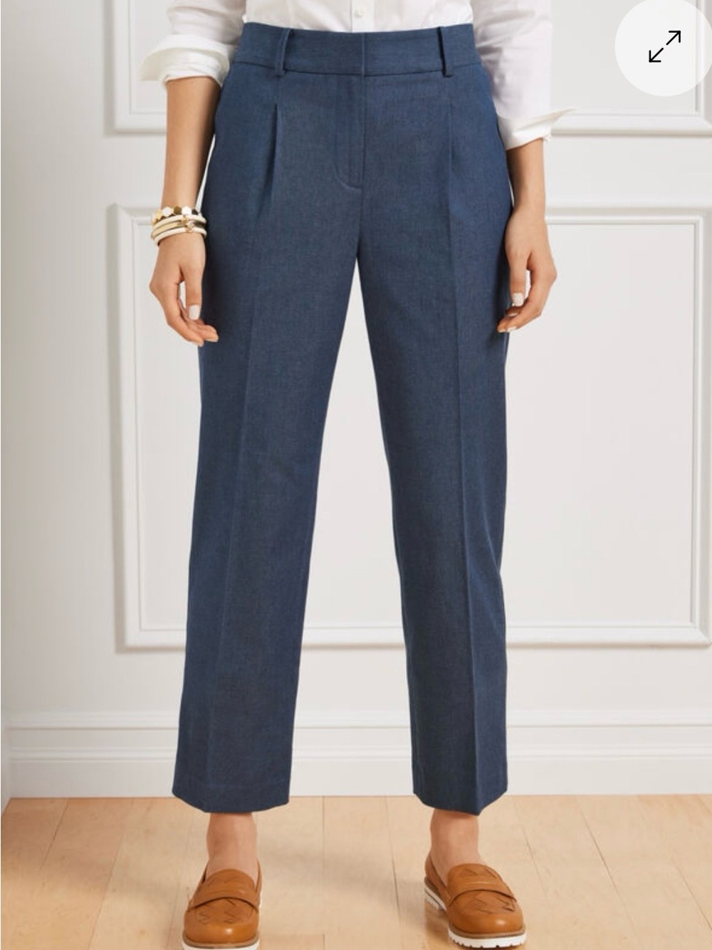 Talbots Bristol Tailored Pants in Faux Denim